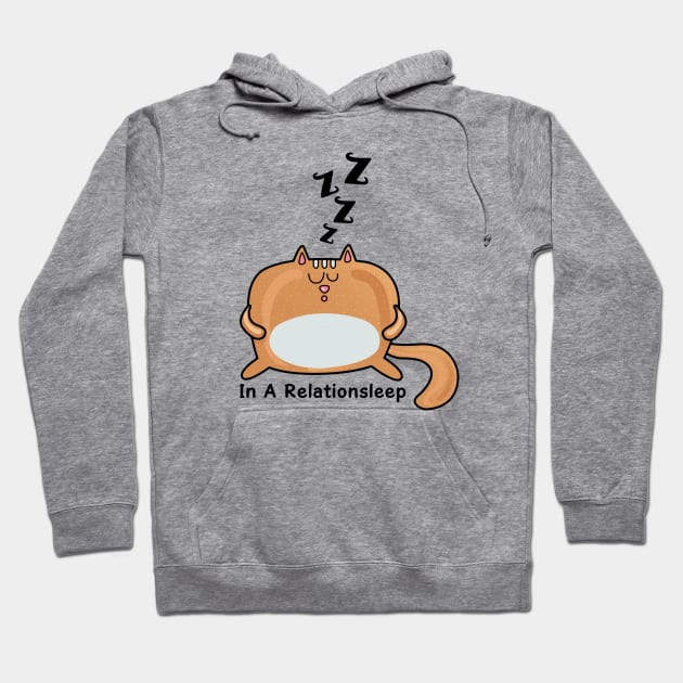 Cat Lover | Lazy Cat-In A Relationsleep Hoodie by POD Anytime